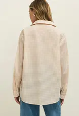 Gingham Button Up Top