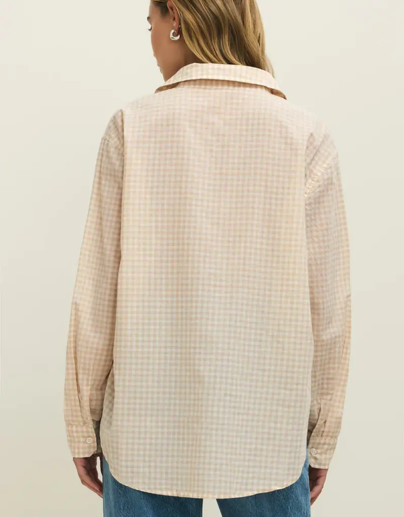 Gingham Button Up Top