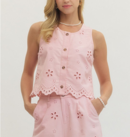 Light Pink Eyelet Top