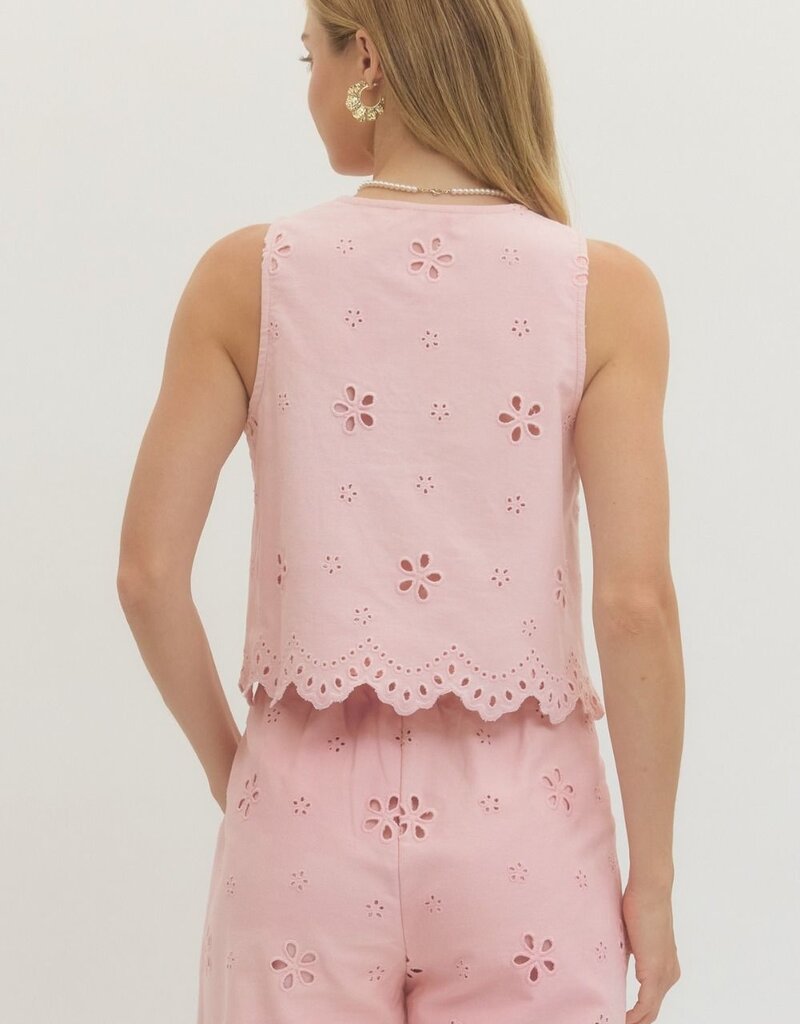 Light Pink Eyelet Top