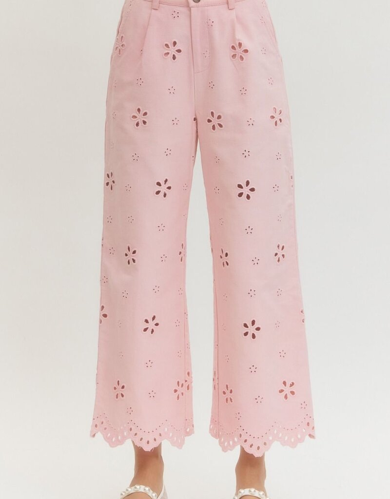 Light Pink Eyelet Pants