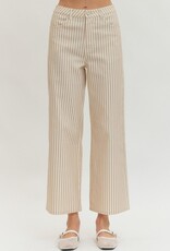 Tan and White Stripe Pant