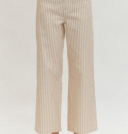 Tan and White Stripe Pant