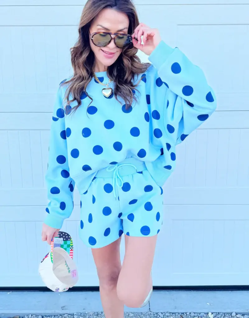 Blue Polka Dot Shorts