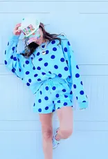 Blue Polka Dot Sweatshirt