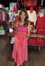 Red and Pink Maxi Dress S