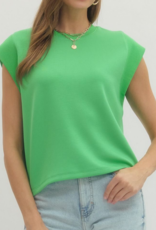 Green Cap Sleeve Top