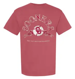 Crimson OU Sooners Baseball Tee