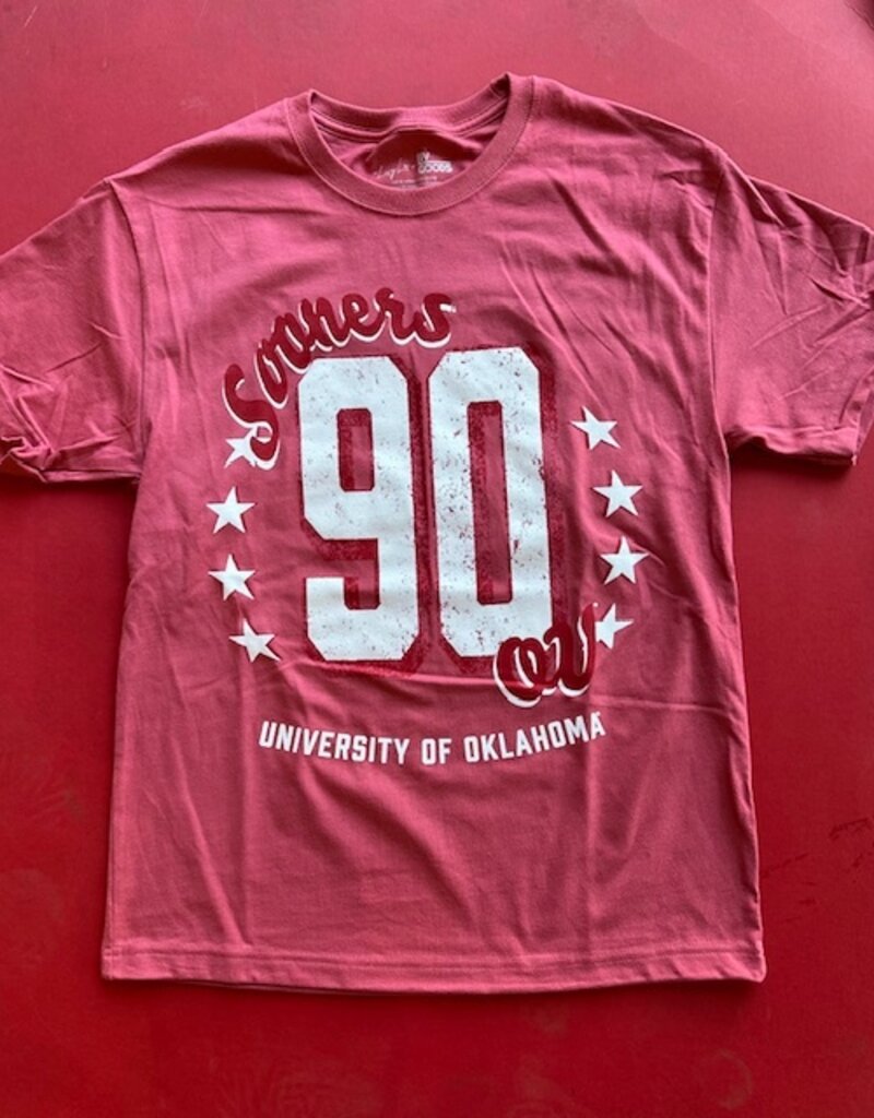 Crimson OU Sooners Jersey Patch Tee