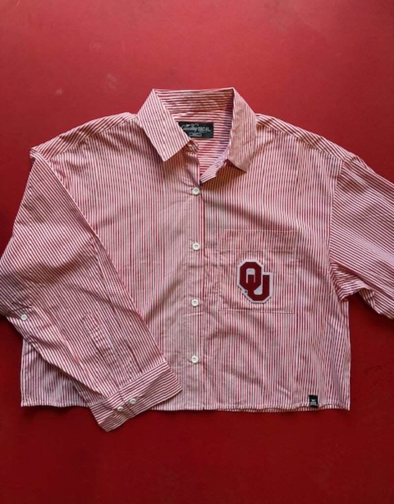 Striped Long Sleeve OU Crop