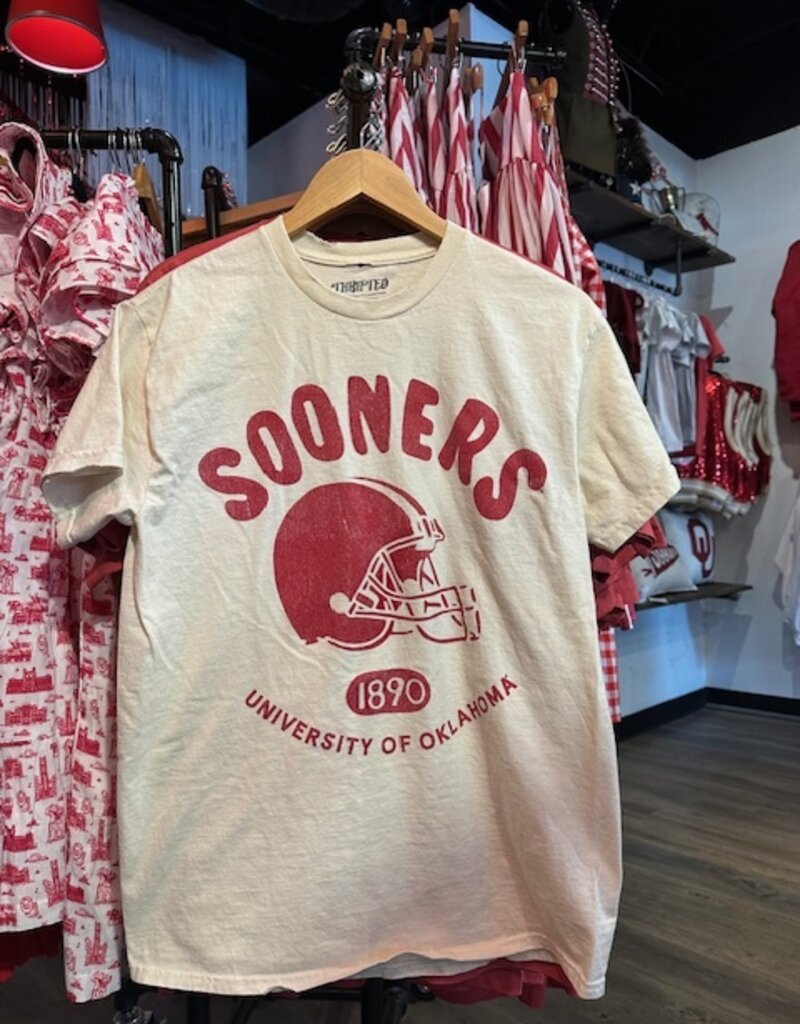 OU Varsity Stamp Thrifted Tee