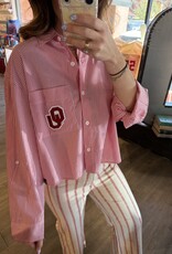 Striped Long Sleeve OU Crop