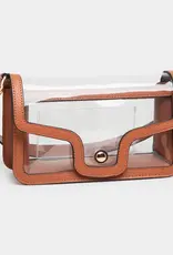 clear rectangle bag shoulder bag tan