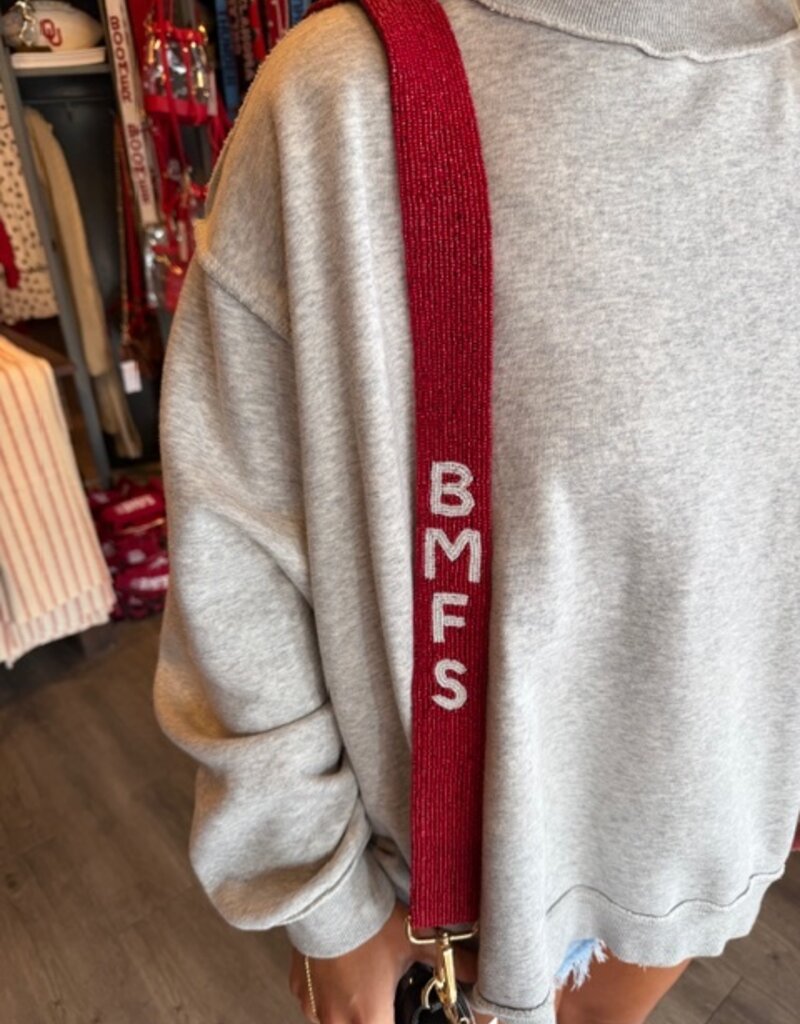 Red BMFS Beaded Purse Strap