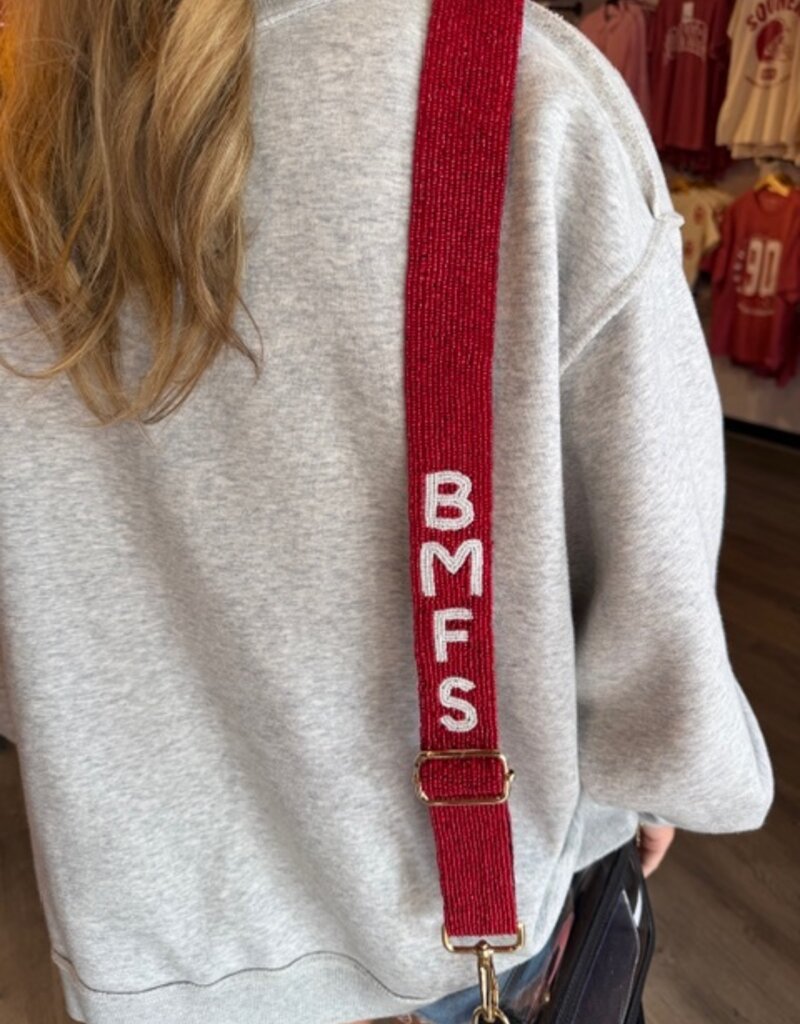 Red BMFS Beaded Purse Strap