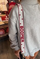 White Boomer Polka Dot Purse Strap