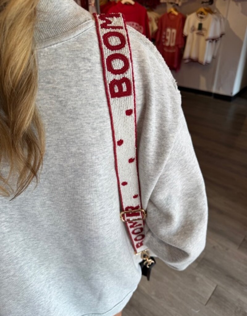 White Boomer Polka Dot Purse Strap