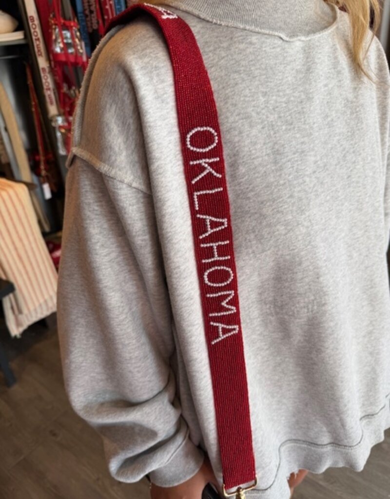 Red Pearl Oklahoma Purse Strap