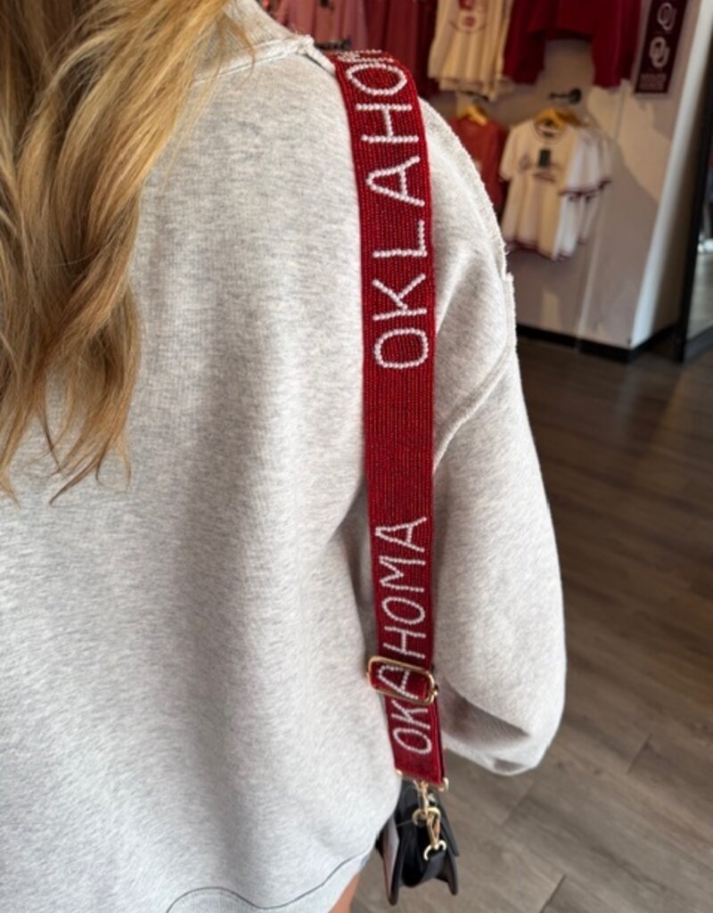Red Pearl Oklahoma Purse Strap
