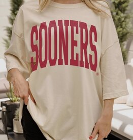 Cream Sooners TallBoy Tee One Size
