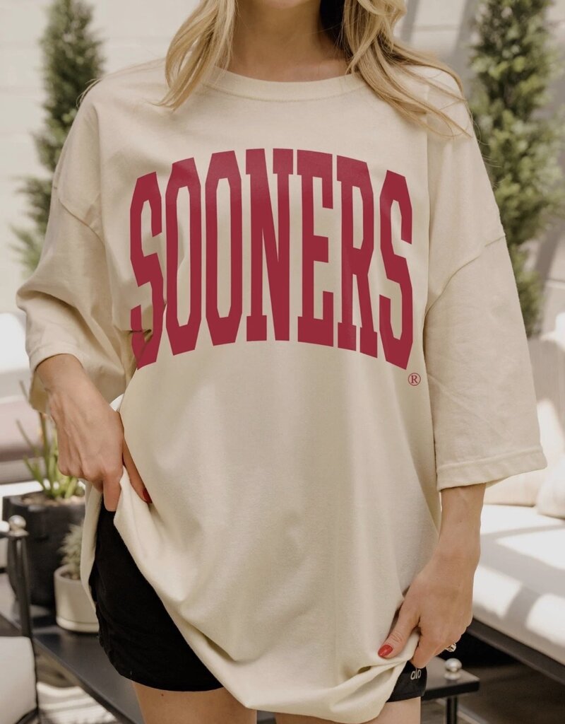 Cream Sooners TallBoy Tee One Size