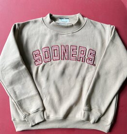 Sooners Gingham Mockneck