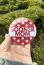 !Sooner Mom Polka Dot Button