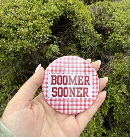!Checkered Boomer Sooner Button
