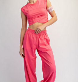 lycra crossover set Flamingo Pink