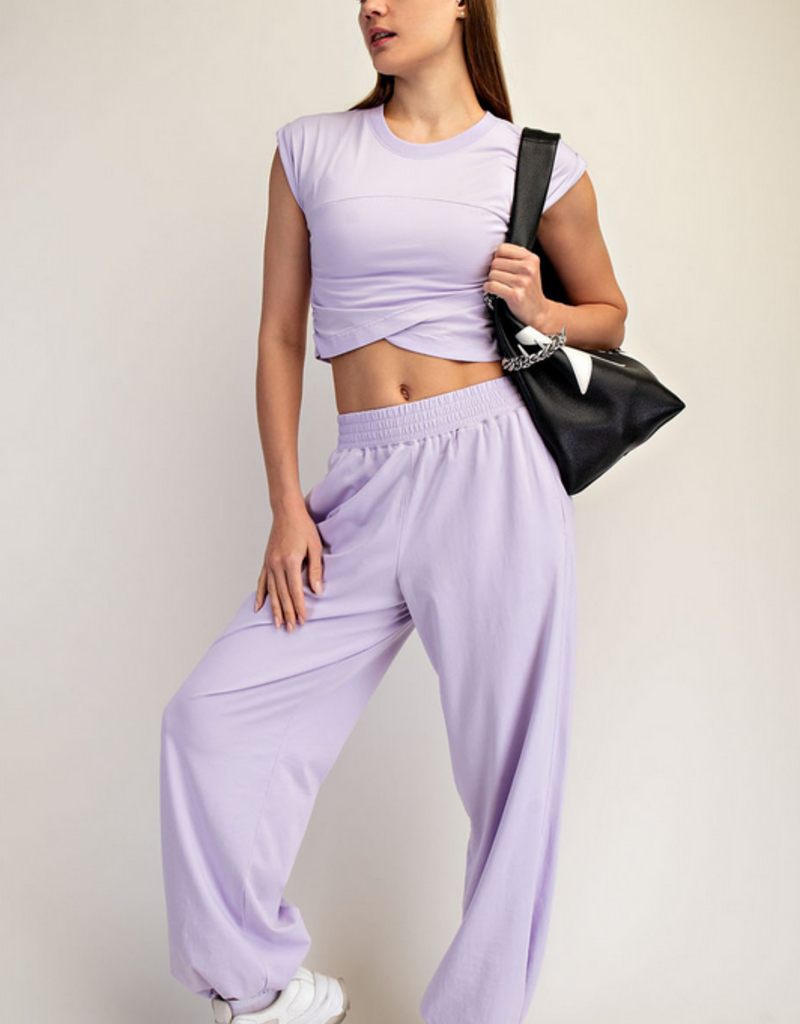 lycra crossover set Lavender