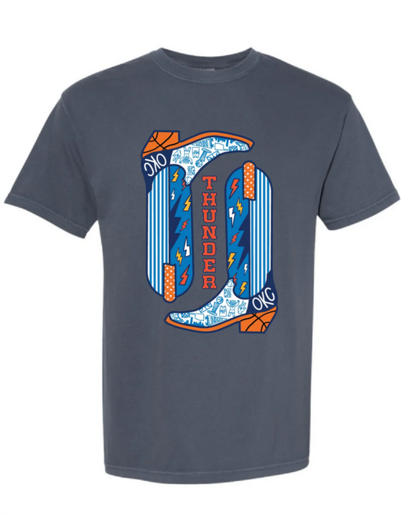 Charcoal  thunder boots shirt