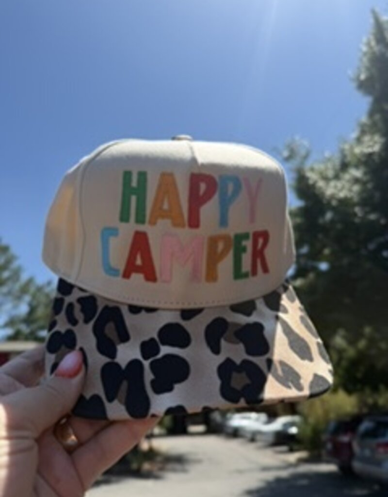 Leopard Happy Camper Hat