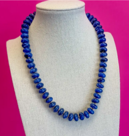 layering bead necklace- navy