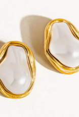 Classic Pearl Round Earrings