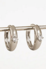 Dazzleon Silver Hoop earrings