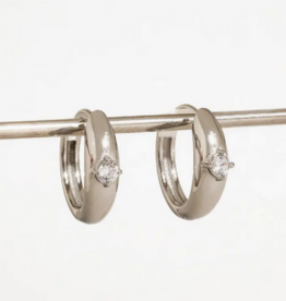 Dazzleon Silver Hoop earrings