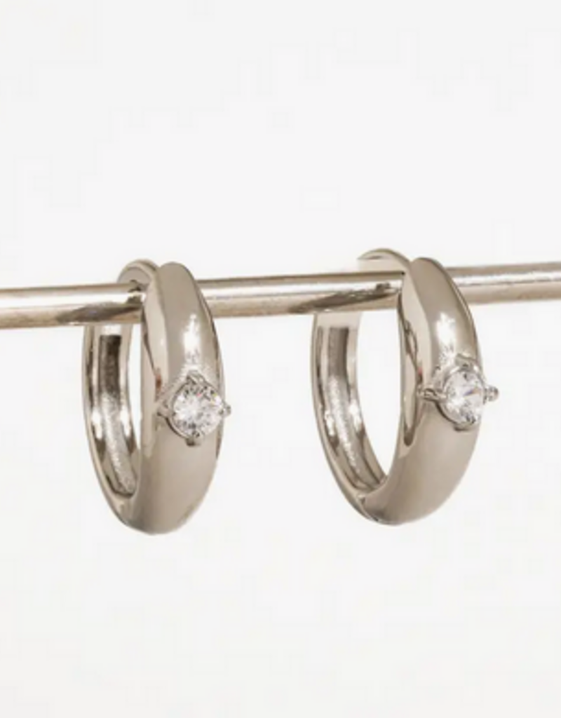 Dazzleon Silver Hoop earrings