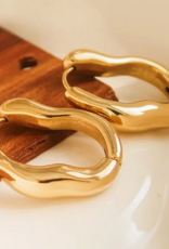 Gold Oval Hoop earrings