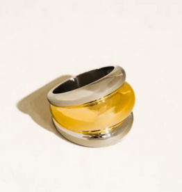 Gold and Silver Dome Statement Ring