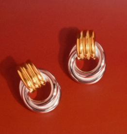 Wanda Gold and Silver Hoop earrings