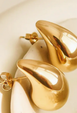 Gold Large Droplet Earrings