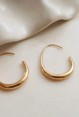Gold Minimalist Open Hoop earrings