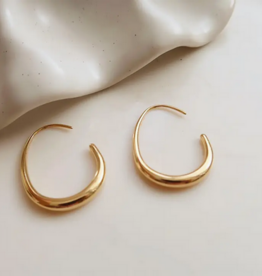 Gold Minimalist Open Hoop earrings