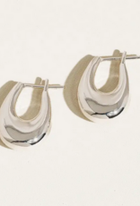 Quinn Silver Classic Droplet Hoop Earrings