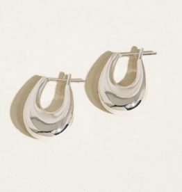 Quinn Silver Classic Droplet Hoop Earrings