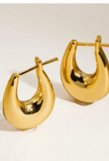 Quinn Gold Classic Droplet Hoop Earrings