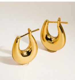 Quinn Gold Classic Droplet Hoop Earrings
