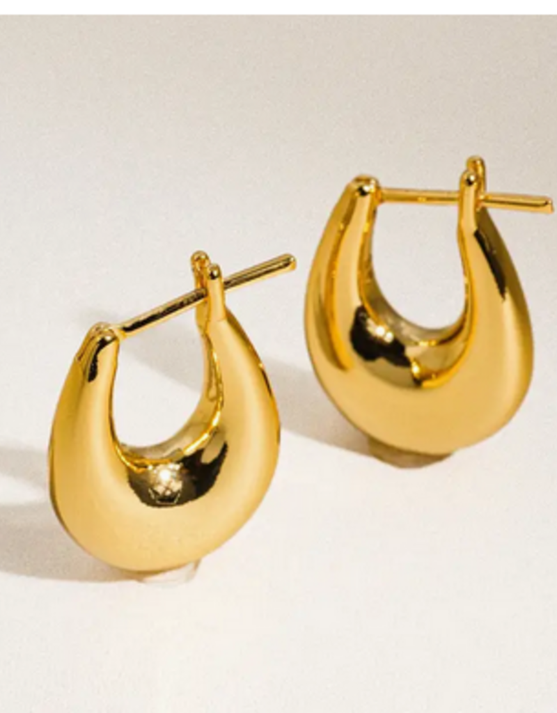Quinn Gold Classic Droplet Hoop Earrings