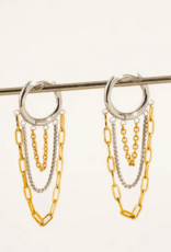 Vianne Gold Multi Chain Drop Earrings