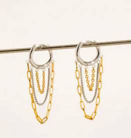 Vianne Gold Multi Chain Drop Earrings
